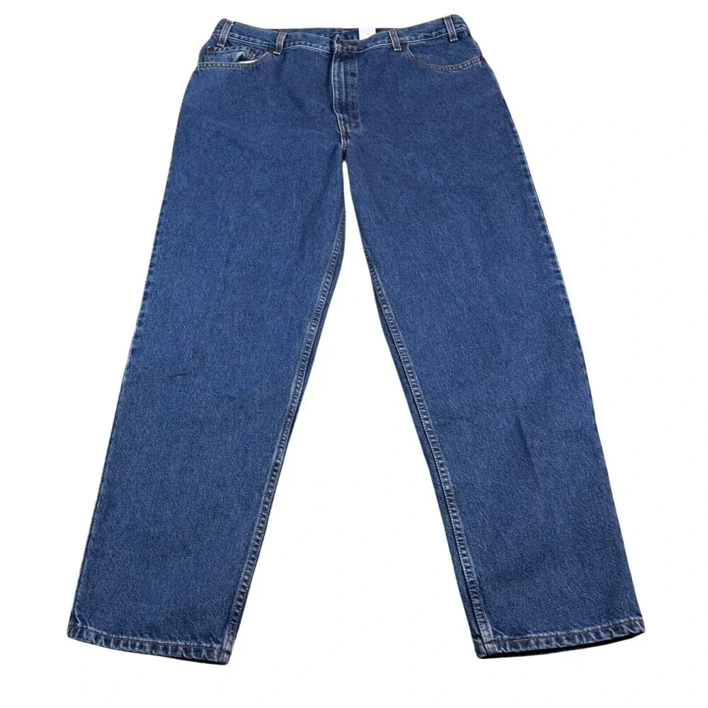 VTG Levis 540 Jeans‎ Men 40x30 Blue (37x30) Orange Tab Black Bat Wing Y2K Biker